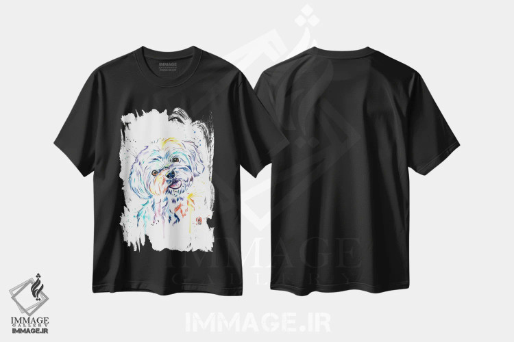 تیشرت مشکی طرح دار – تیشرت حیوانات ,هاوانیز اثر لیزا وایت هاوس immage.ir
