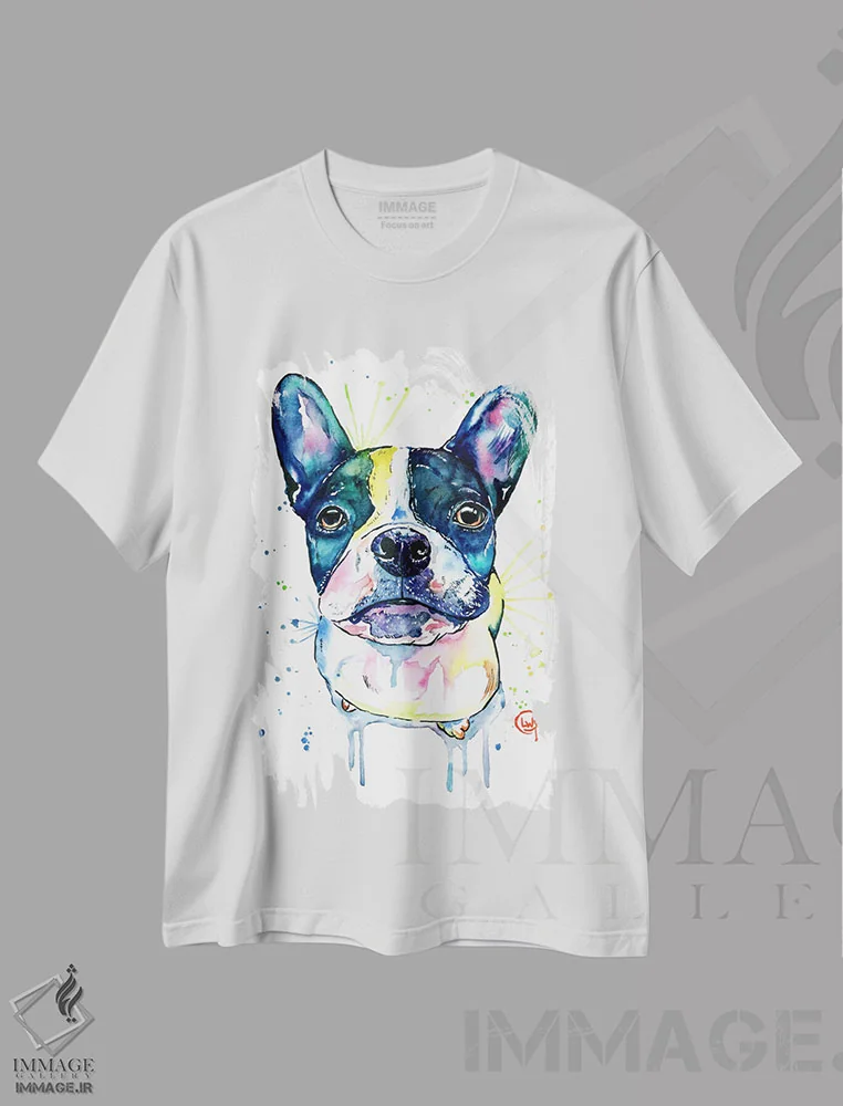 تیشرت سفید طرح دار – تیشرت حیوانات ,جونو فرنچتون اثر لیزا وایت هاوس immage.ir