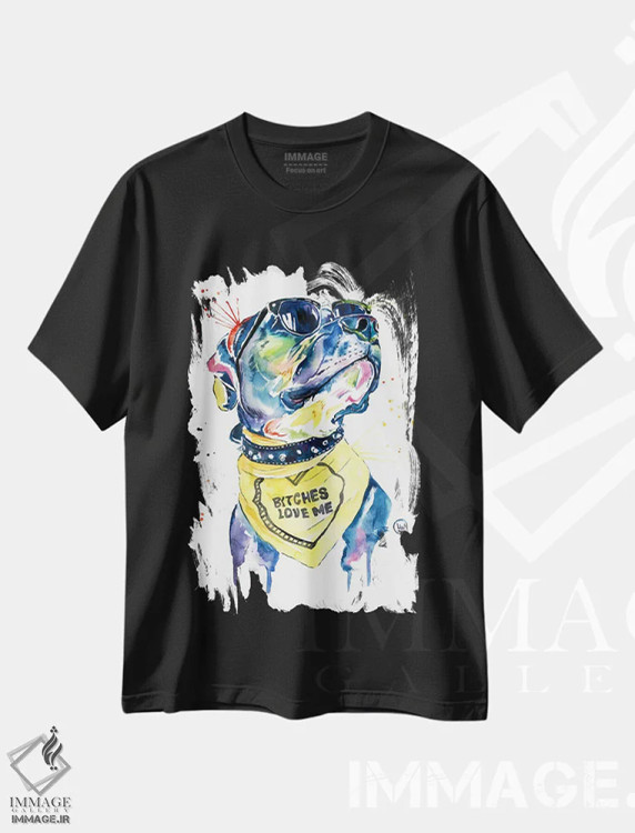 تیشرت مشکی طرح دار – تیشرت طنز ,عاشق بول اثر لیزا وایت هاوس فروشگاه ایماژ