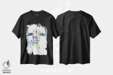 تیشرت مشکی طرح دار – تیشرت حیوانات ,بز شاد اثر لیزا وایت هاوس فروشگاه ایماژ