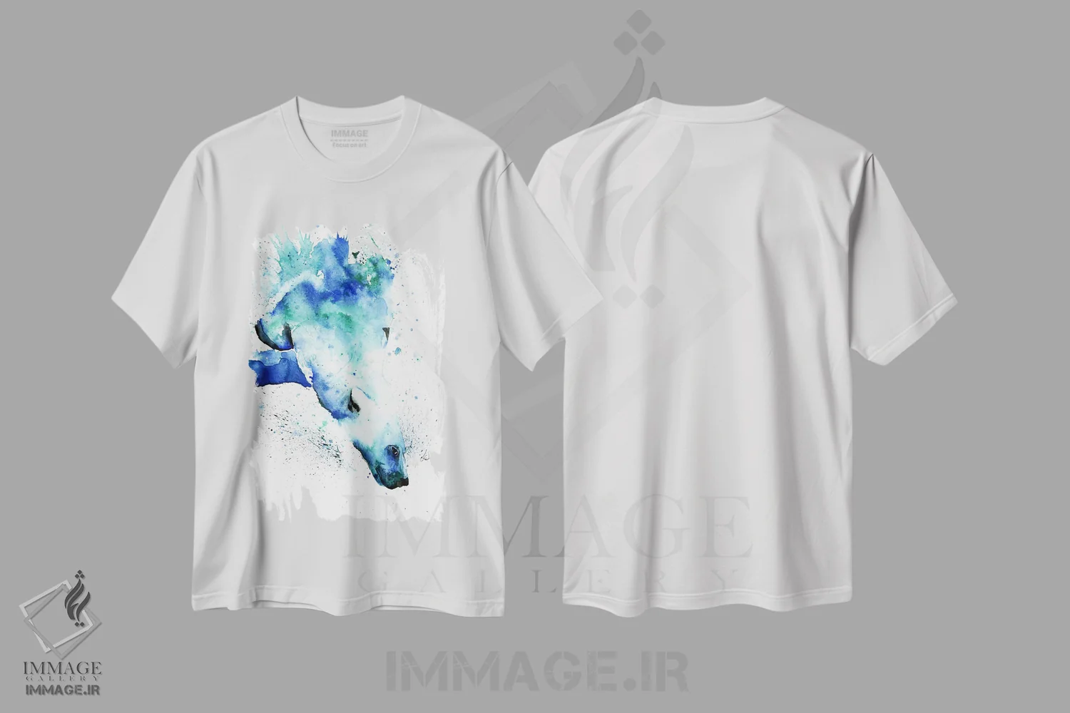 تیشرت سفید طرح دار – تیشرت طبیعت ,شیرجه اثر لیزا وایت هاوس فروشگاه ایماژ