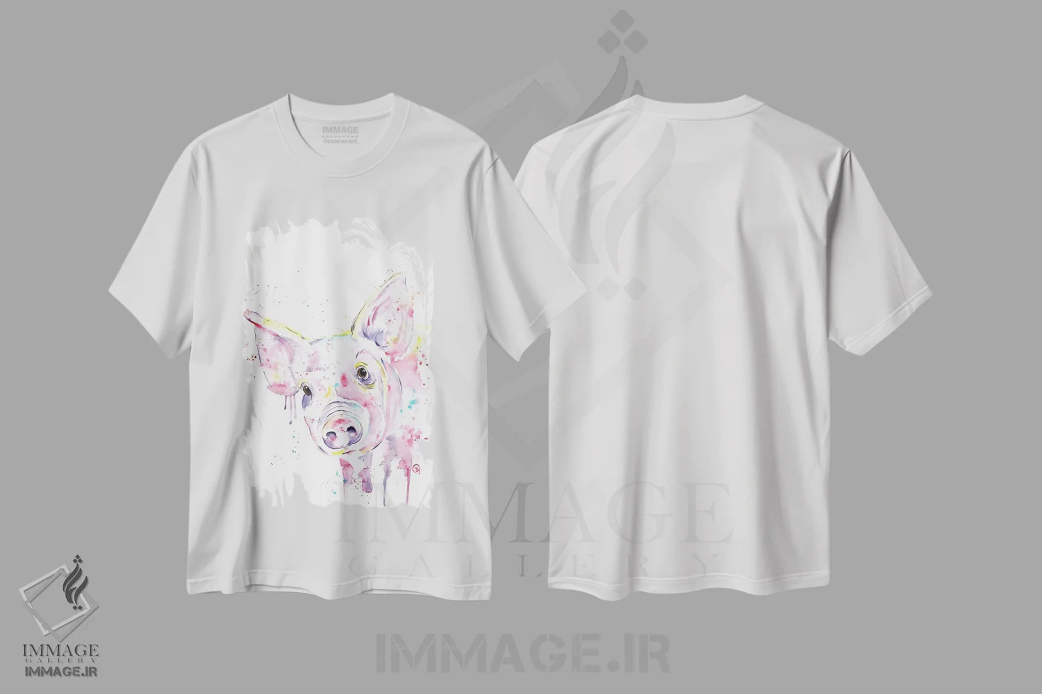تیشرت سفید طرح دار – تیشرت فانتزی ,این خوک کوچولو اثر لیزا وایت هاوس فروشگاه ایماژ