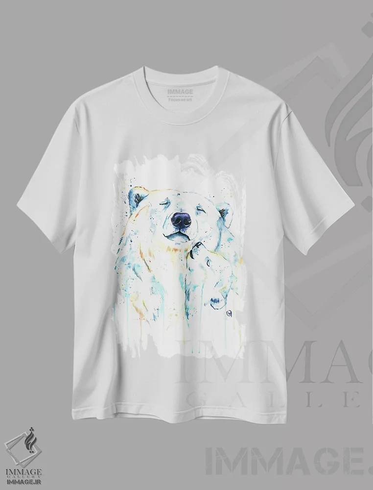 تیشرت سفید طرح دار – تیشرت حیوانات ,عشق بی قید و شرط اثر لیزا وایت هاوس فروشگاه ایماژ