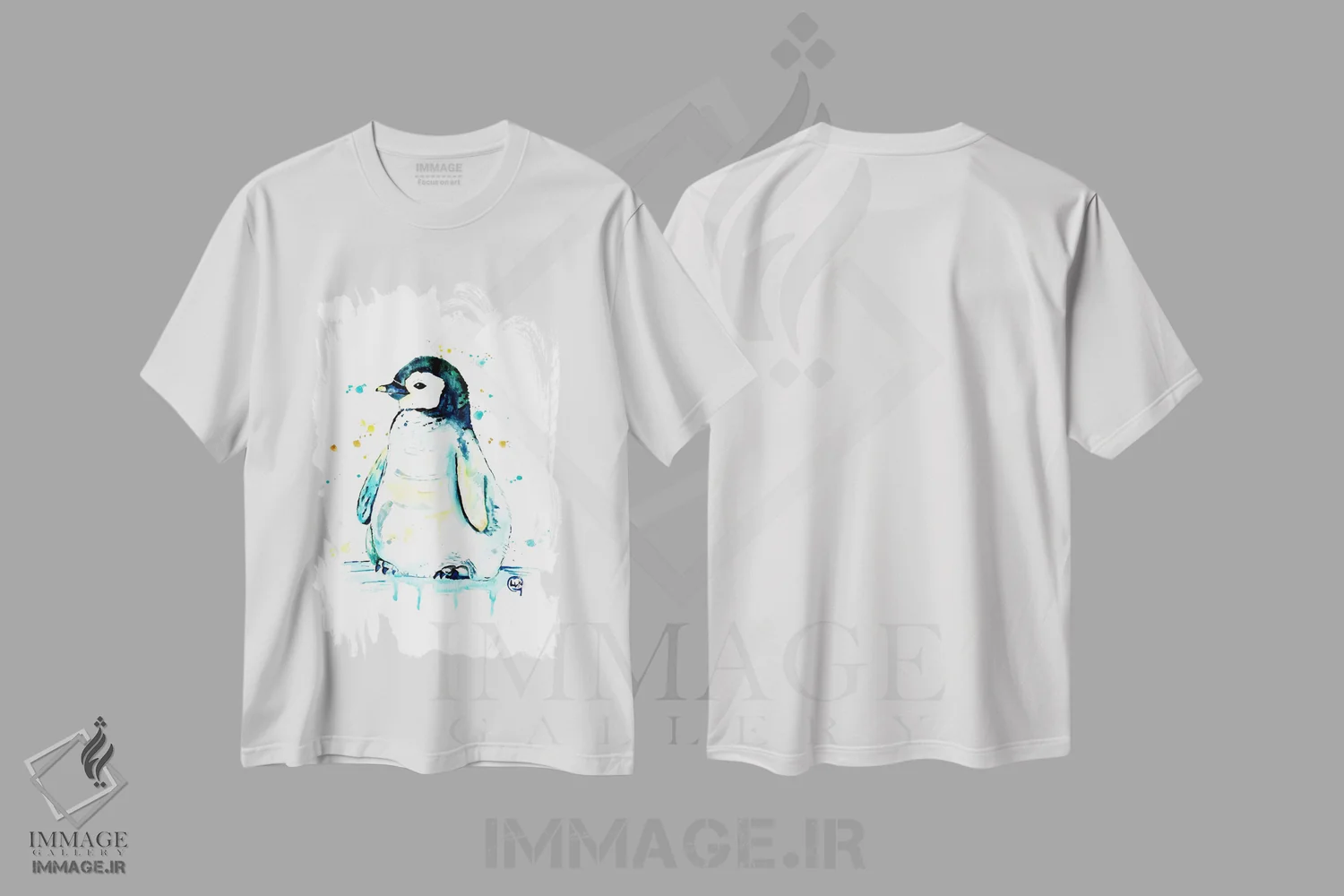 تیشرت سفید طرح دار – تیشرت طبیعت ,لُنگان لُنگان راه رفتن اثر لیزا وایت هاوس فروشگاه ایماژ