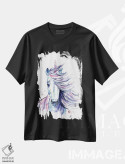 تیشرت مشکی طرح دار – تیشرت فانتزی ,تک شاخ اثر لیزا وایت هاوس فروشگاه ایماژ