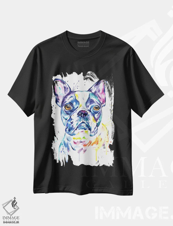 تیشرت مشکی طرح دار – تیشرت حیوانات ,بوستون تریر اثر لیزا وایت هاوس immage.ir