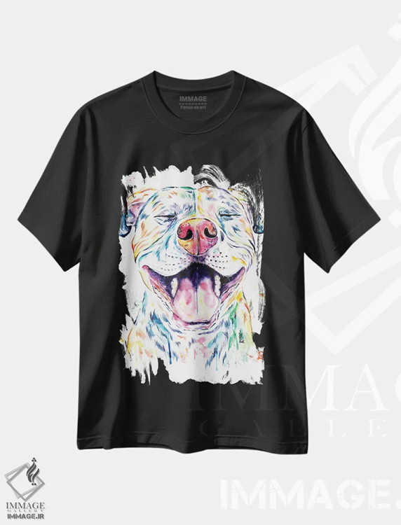 تیشرت مشکی طرح دار – تیشرت اسپرت ,تنگو پیت بول اثر لیزا وایت هاوس immage.ir