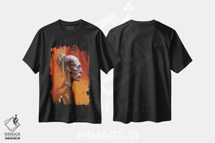 تیشرت مشکی طرح دار – تیشرت معنوی ,شامان دنیای دوم اثر لاورنس لی immage.ir