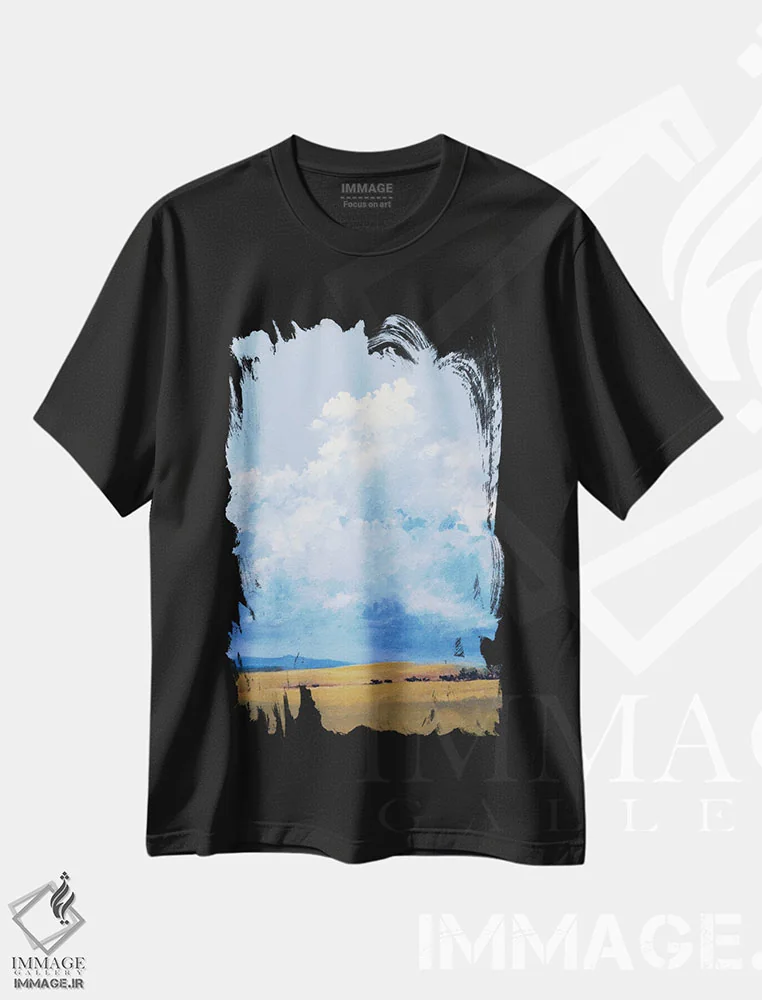 تیشرت مشکی طرح دار – تیشرت طبیعت ,چراگاه جدید اثر لاورنس لی immage.ir
