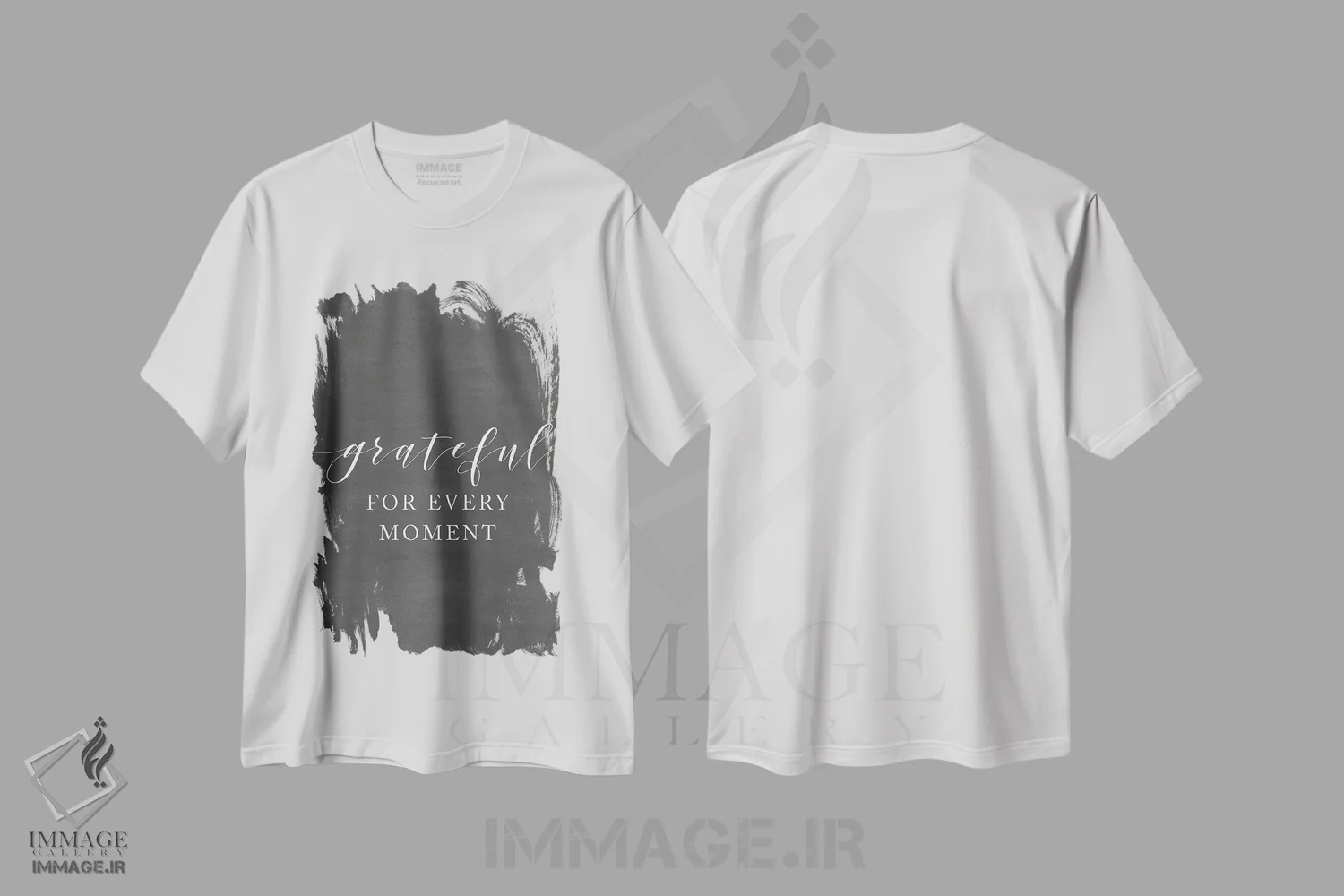 تیشرت سفید طرح دار – تیشرت انگیزشی ,شکرگزار هر لحظه بودن اثر لوکس + می دیزاینز فروشگاه ایماژ