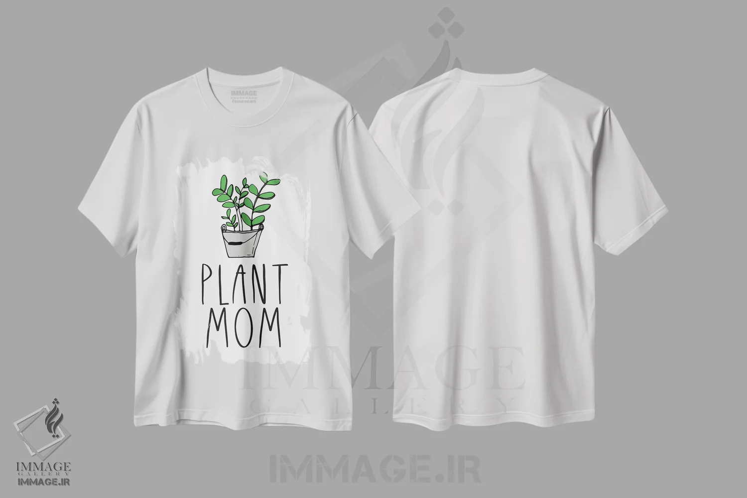 تیشرت سفید طرح دار – تیشرت روز مادر ,مادر گیاه دار اثر لوکس + می دیزاینز فروشگاه ایماژ