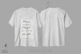 تیشرت سفید طرح دار – تیشرت انگیزشی ,من همه کارها را می توانم انجام دهم اثر لوکس + می دیزاینز فروشگاه ایماژ
