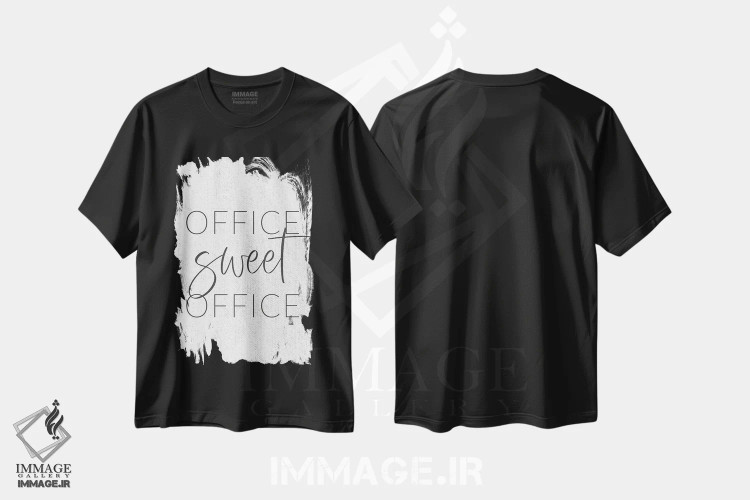 تیشرت مشکی طرح دار – تیشرت تایپوگرافی ,اداره شیرین اداره اثر لوکس + می دیزاینز immage.ir