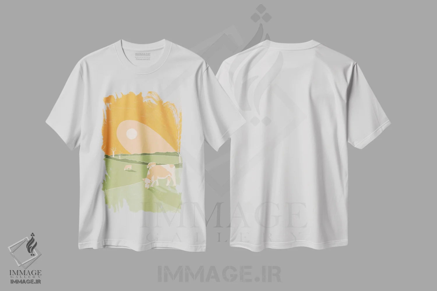 تیشرت سفید طرح دار – تیشرت طبیعت ,نورفولک اثر لیدیا الن immage.ir