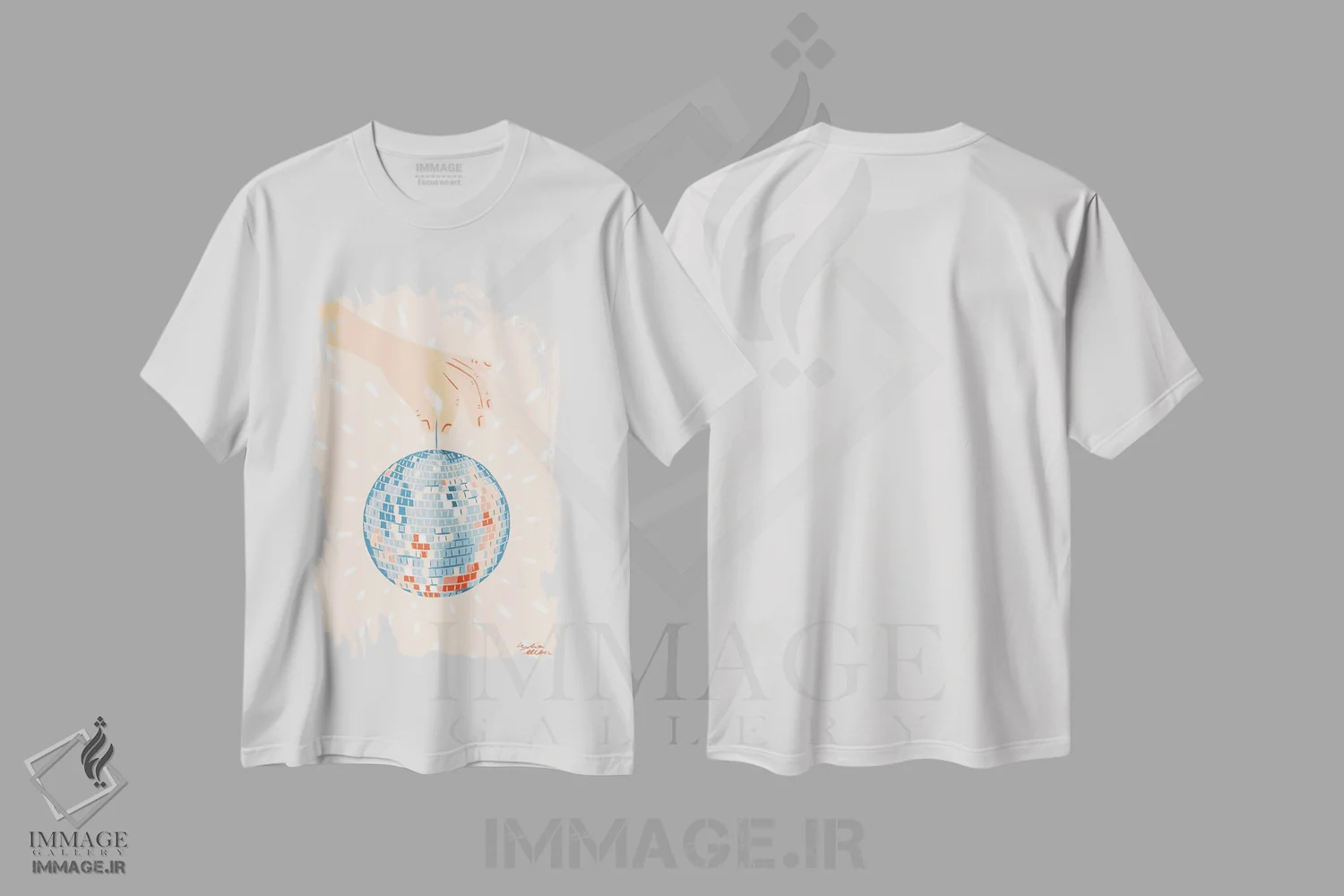تیشرت سفید طرح دار – تیشرت فانتزی ,مهمانی اثر لیدیا الن فروشگاه ایماژ