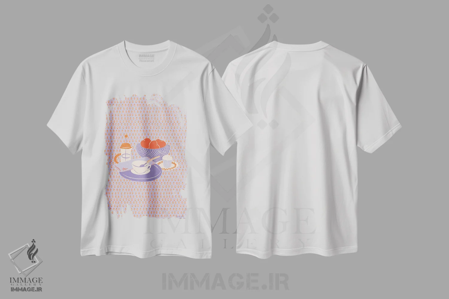 تیشرت سفید طرح دار – تیشرت هنری ,طرح اثر لیدیا الن immage.ir