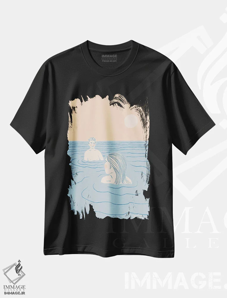 تیشرت مشکی طرح دار – تیشرت فضایی ,سس دیپ اثر لیدیا الن فروشگاه ایماژ