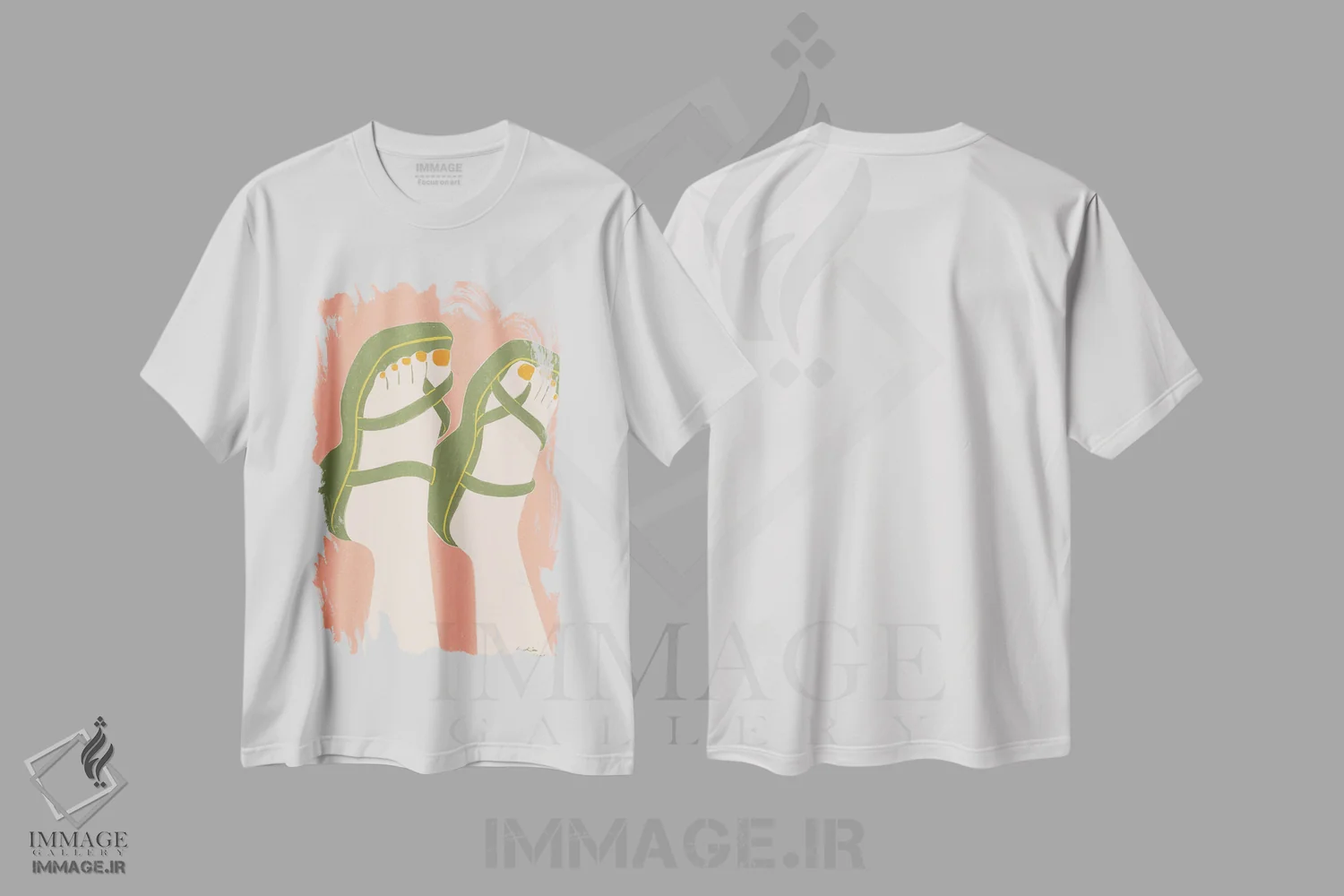 تیشرت سفید طرح دار – تیشرت مد ,صندل ها اثر لیدیا الن immage.ir