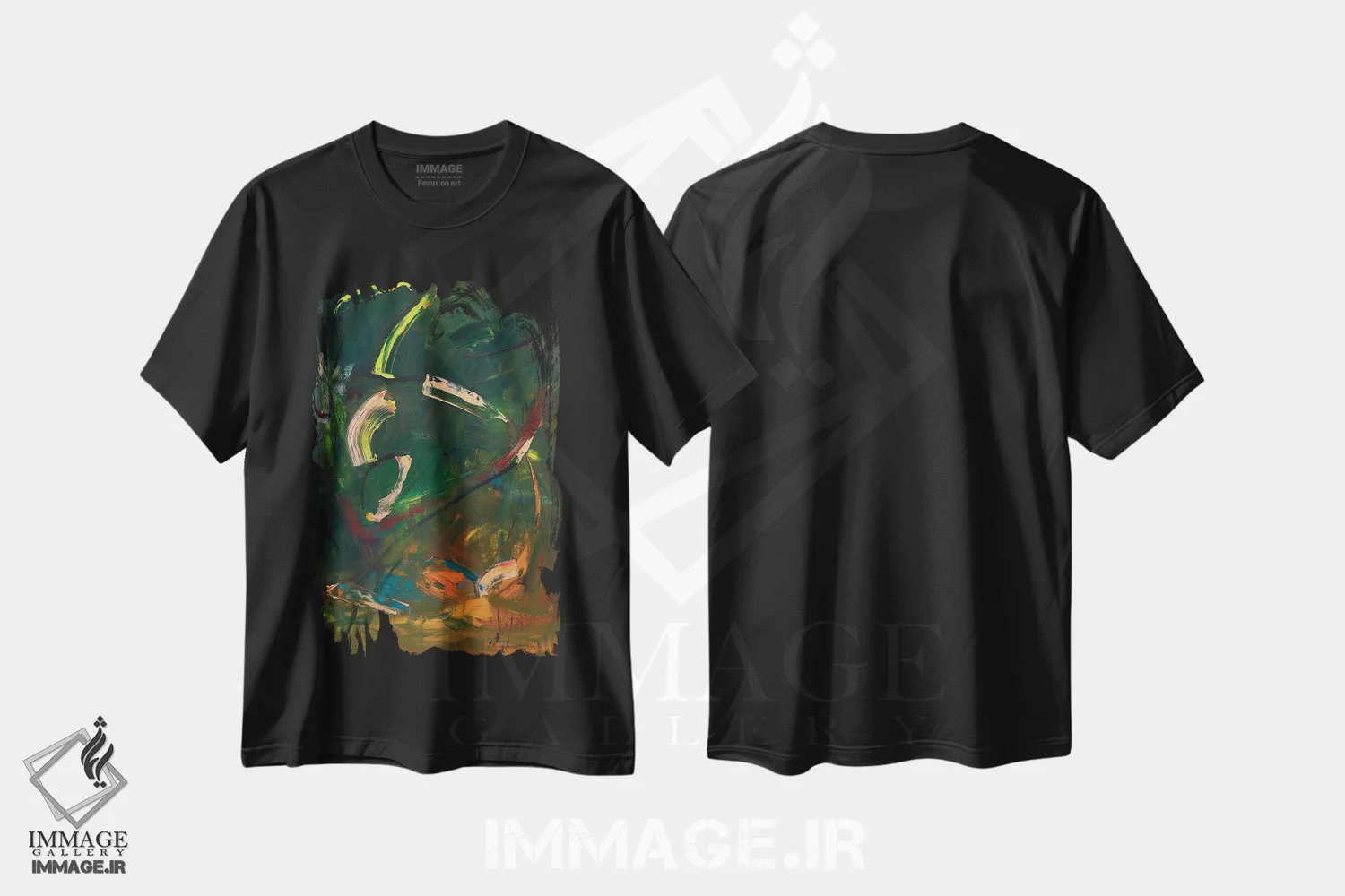 تیشرت مشکی طرح دار – تیشرت هنری ,رقص اثر لیدیا لی immage.ir
