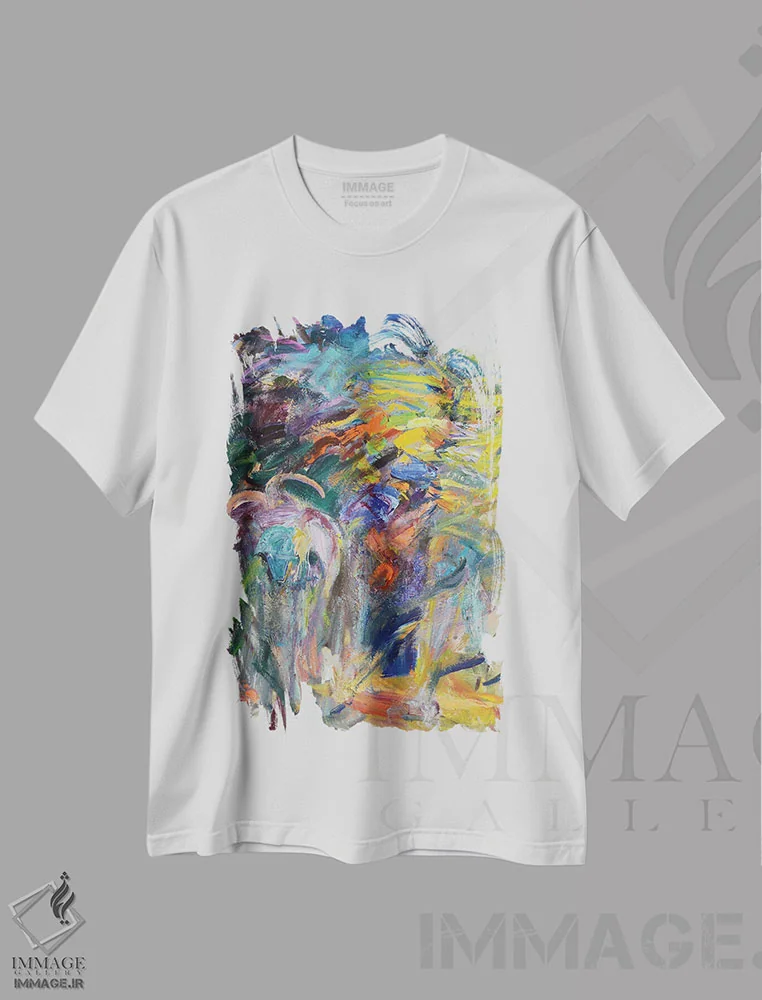 تیشرت سفید طرح دار – تیشرت هنری زنانه ,عطر زن اثر لیدیا لی فروشگاه ایماژ