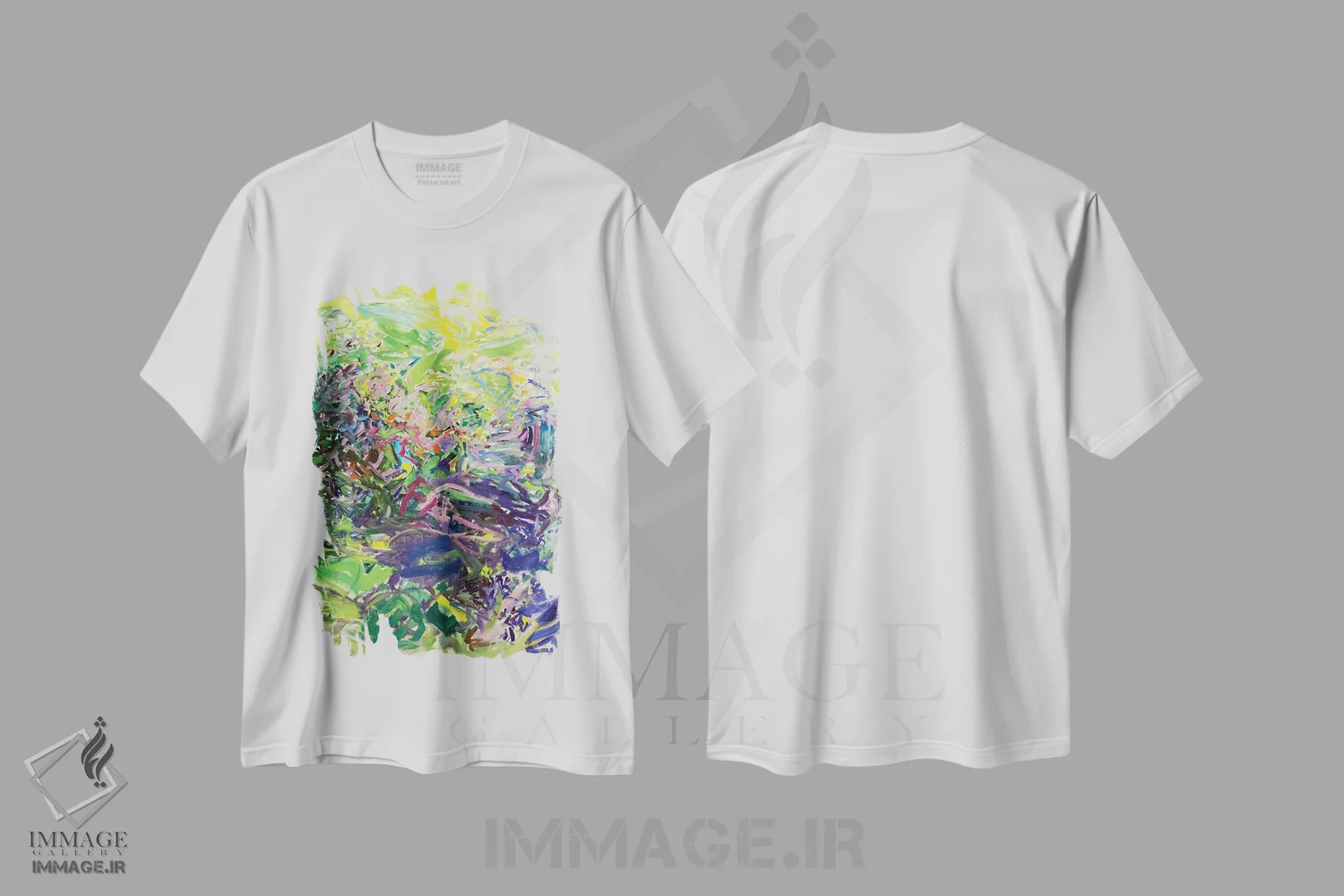 تیشرت سفید طرح دار – تیشرت شهری ,نگاه به خیابان درخشان اثر لیدیا لی فروشگاه ایماژ