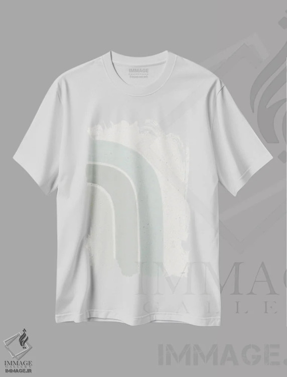 تیشرت سفید طرح دار – تیشرت طبیعت ,نعنای رنگین کمانی یک اثر لیا یورک immage.ir
