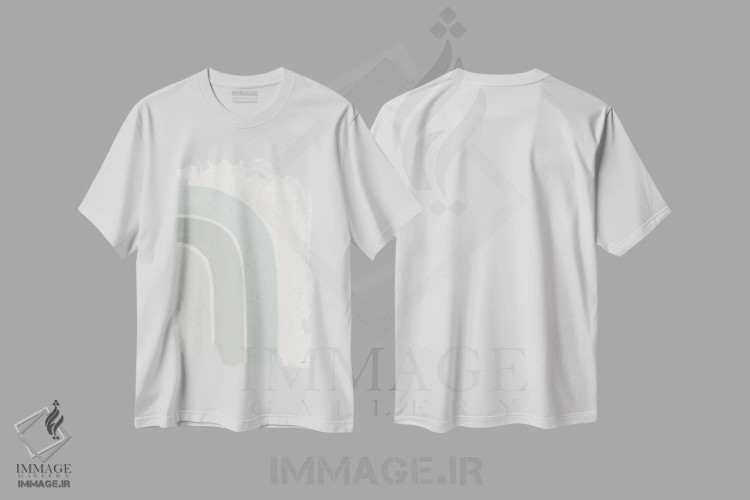 تیشرت سفید طرح دار – تیشرت طبیعت ,نعنای رنگین کمانی یک اثر لیا یورک immage.ir