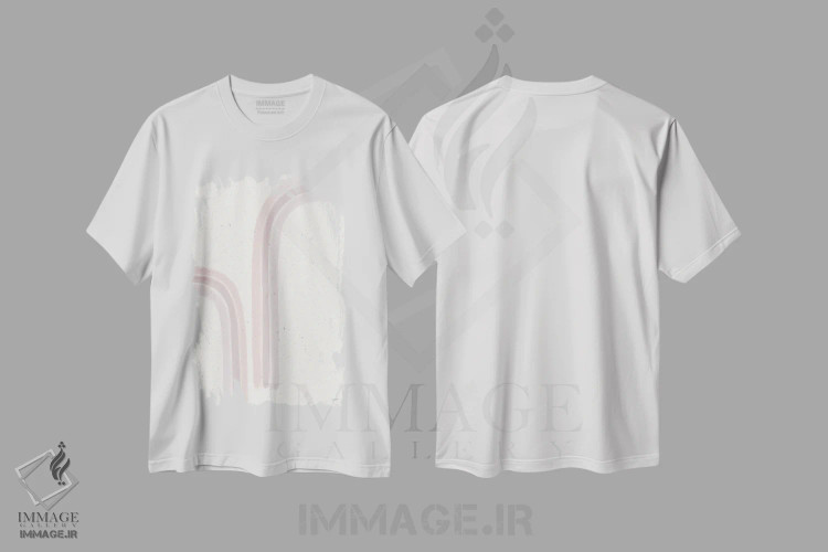 تیشرت سفید طرح دار – تیشرت بوهمی ,رنگین کمان گونه ها دو اثر لیا یورک فروشگاه ایماژ