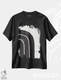 تیشرت مشکی طرح دار – تیشرت مینیمال ,رنگین کمان سیاه و سفید یک اثر لیا یورک immage.ir