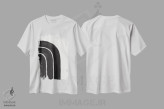 تیشرت سفید طرح دار – تیشرت مینیمال ,رنگین کمان سیاه و سفید یک اثر لیا یورک فروشگاه ایماژ