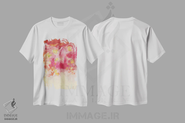 تیشرت سفید طرح دار – تیشرت گلدار ,رزهای ویکتوریا اثر لیز سن آندره فروشگاه ایماژ