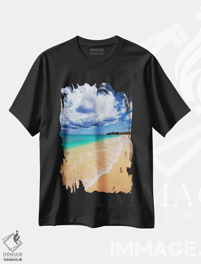 تیشرت مشکی طرح دار – تیشرت طبیعت ,یک روز عالی اثر لیزی دیویس فروشگاه ایماژ