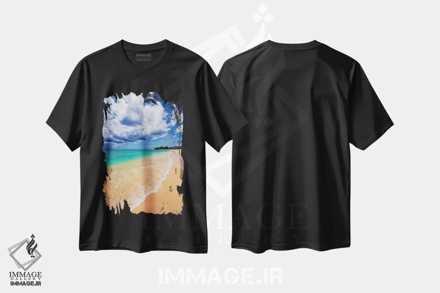 تیشرت مشکی طرح دار – تیشرت طبیعت ,یک روز عالی اثر لیزی دیویس فروشگاه ایماژ