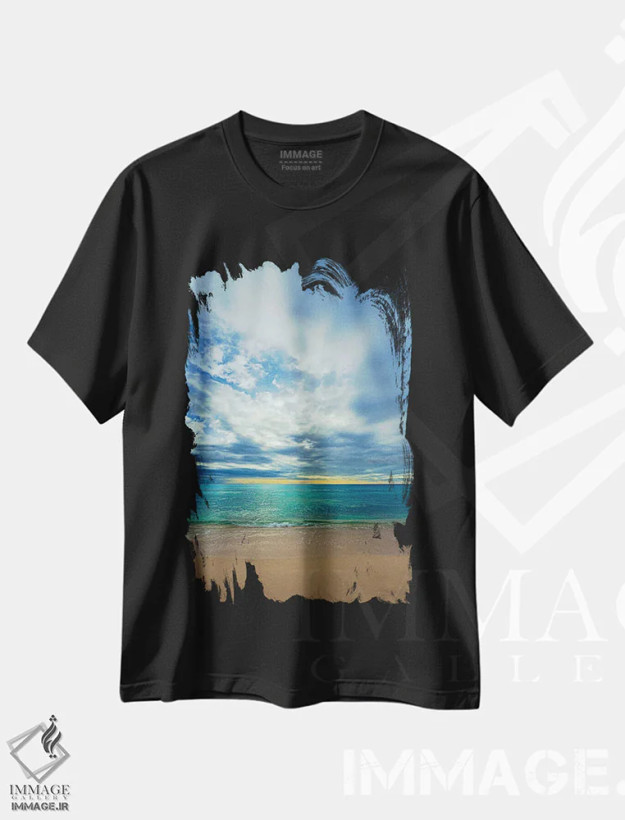 تیشرت مشکی طرح دار – تیشرت طبیعت ,بارقه امید اثر لیزی دیویس فروشگاه ایماژ