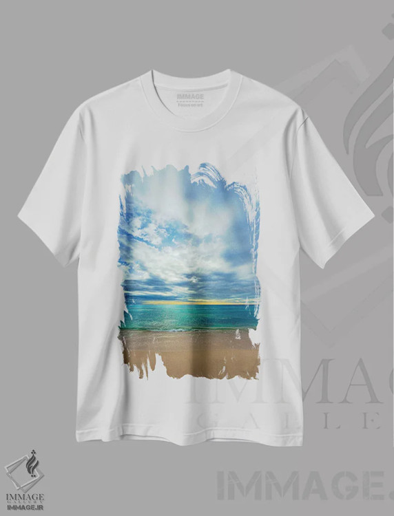 تیشرت سفید طرح دار – تیشرت طبیعت ,بارقه امید اثر لیزی دیویس immage.ir