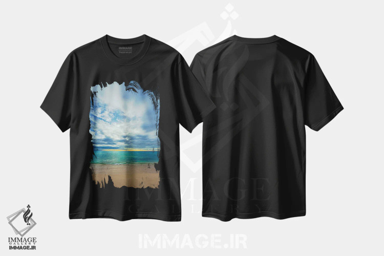 تیشرت مشکی طرح دار – تیشرت طبیعت ,بارقه امید اثر لیزی دیویس فروشگاه ایماژ