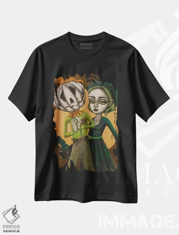 تیشرت مشکی طرح دار – تیشرت فانتزی ,نور سرگردان اثر لیزی فالکون immage.ir