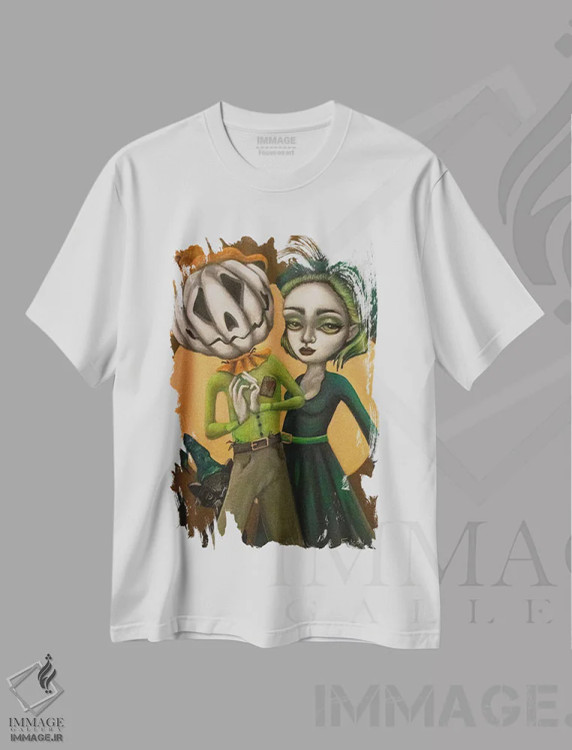 تیشرت سفید طرح دار – تیشرت فانتزی ,نور سرگردان اثر لیزی فالکون فروشگاه ایماژ