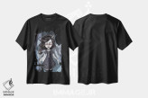 تیشرت مشکی طرح دار – تیشرت فانتزی ,سایه ها دنبال می کنند اثر لیزی فالکون فروشگاه ایماژ
