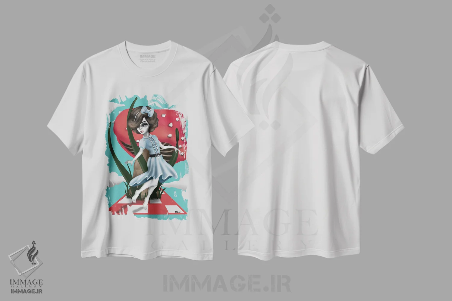 تیشرت سفید طرح دار – تیشرت فانتزی ,بیش از حد پیش رفته اثر لیزی فالکون immage.ir