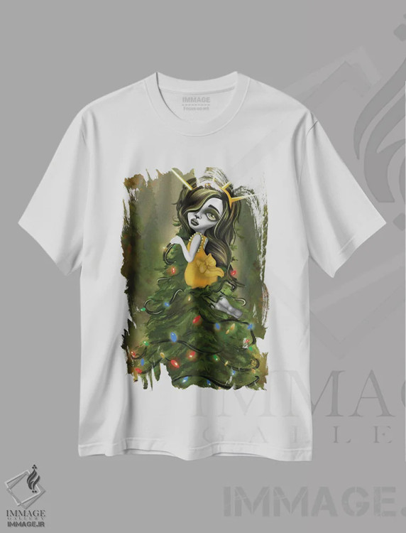 تیشرت سفید طرح دار – تیشرت فصلی ,اعتدال بهاری اثر لیزی فالکون فروشگاه ایماژ