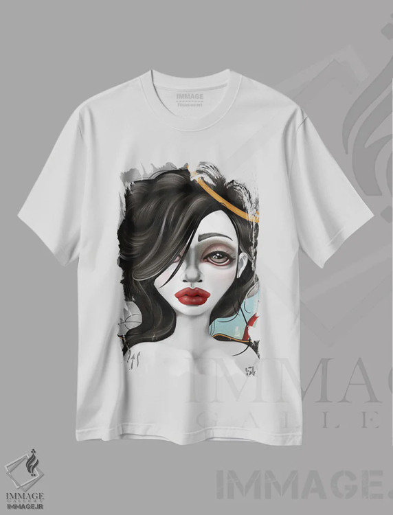 تیشرت سفید طرح دار – تیشرت فرشته ,فرشته اثر لیزی فالکون immage.ir