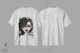 تیشرت سفید طرح دار – تیشرت فرشته ,فرشته اثر لیزی فالکون immage.ir