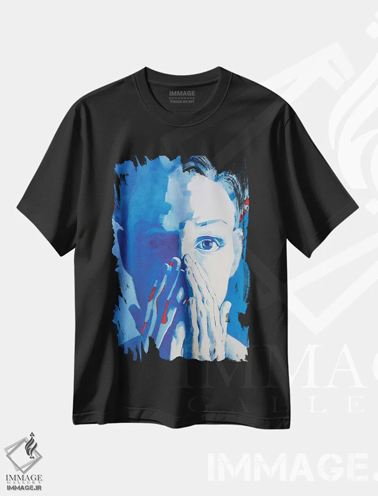 تیشرت مشکی طرح دار – تیشرت هنری ,دید شبانه اثر لی ژو immage.ir