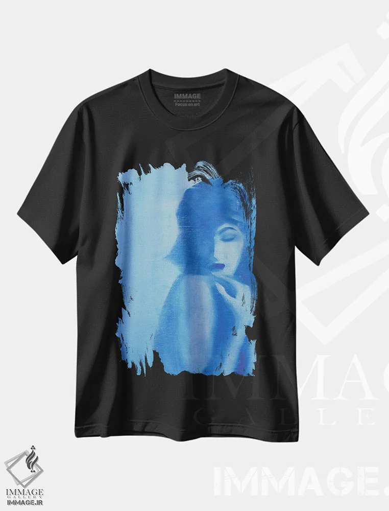 تیشرت مشکی طرح دار – تیشرت هنری ,توهم اثر لی ژو فروشگاه ایماژ
