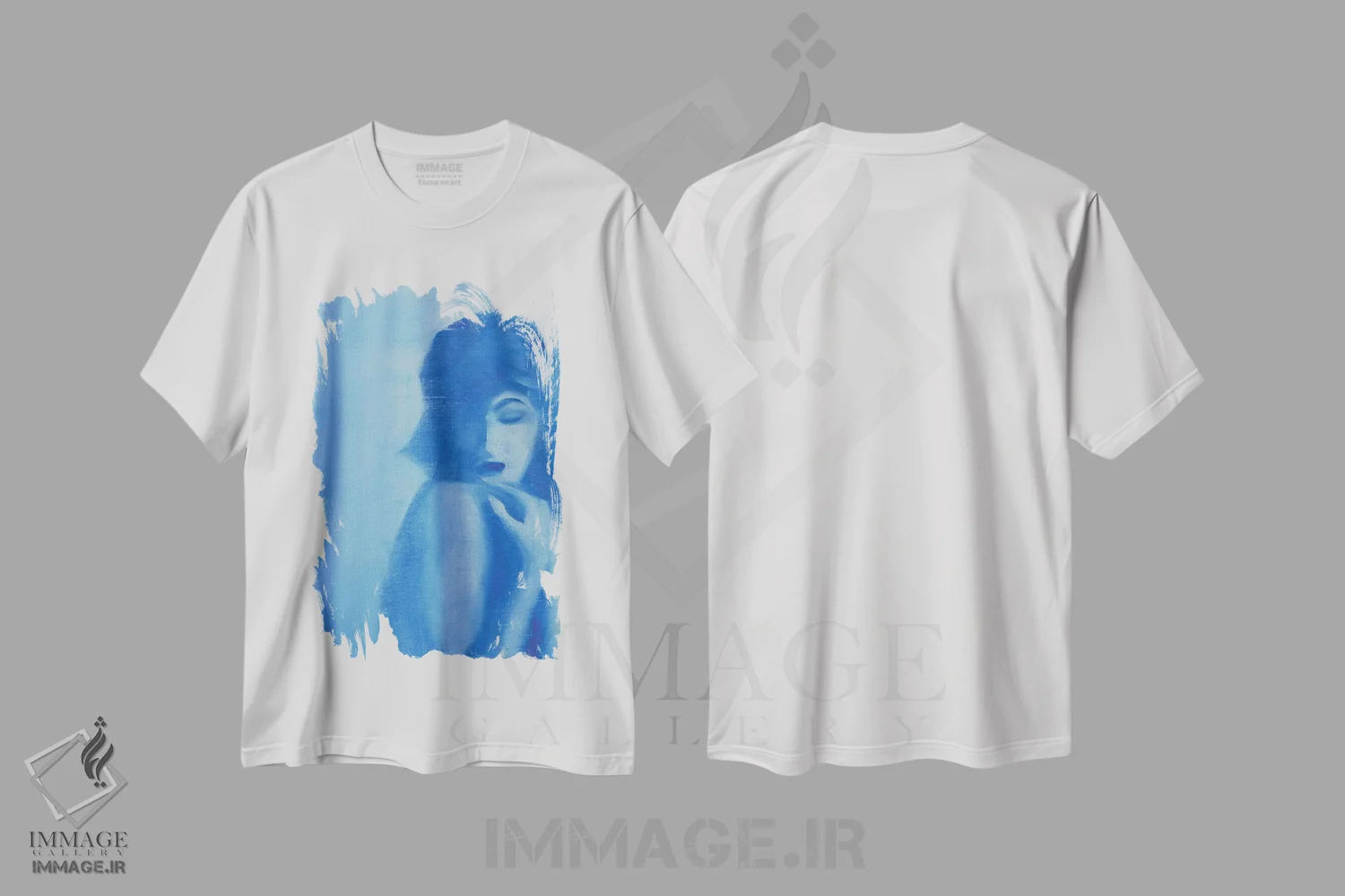 تیشرت سفید طرح دار – تیشرت هنری ,توهم اثر لی ژو immage.ir