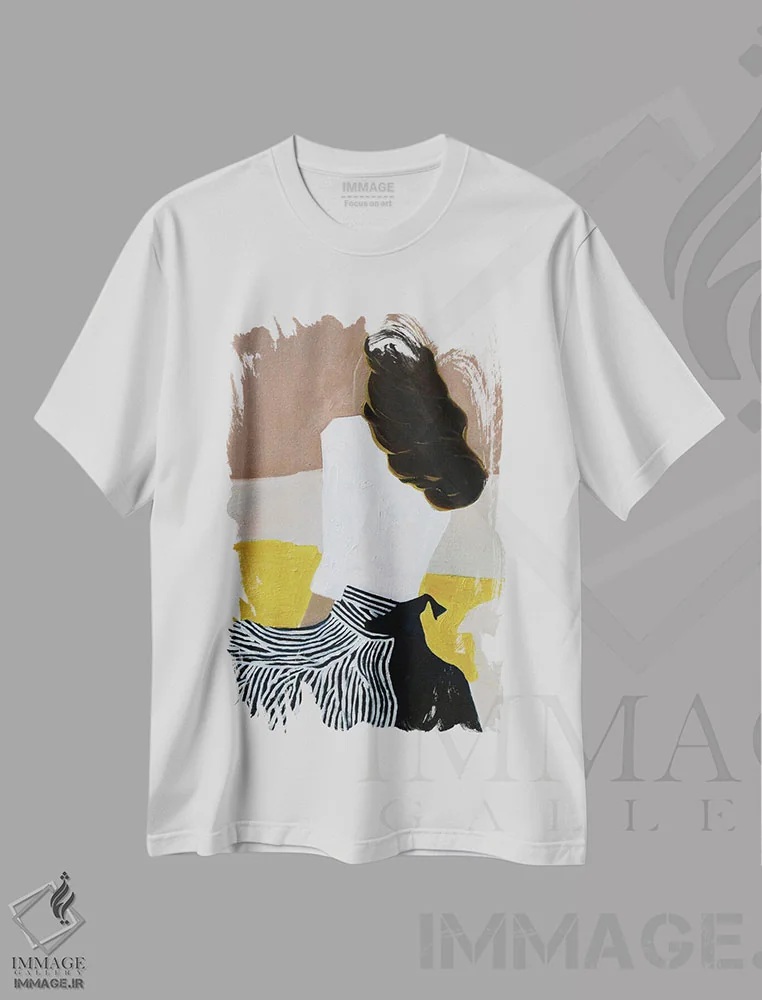 تیشرت سفید طرح دار – تیشرت هنری ,تنهایی اثر لی ژو immage.ir