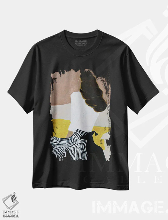 تیشرت مشکی طرح دار – تیشرت هنری ,تنهایی اثر لی ژو فروشگاه ایماژ