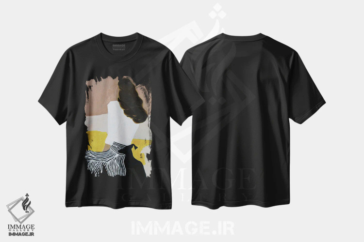 تیشرت مشکی طرح دار – تیشرت هنری ,تنهایی اثر لی ژو فروشگاه ایماژ