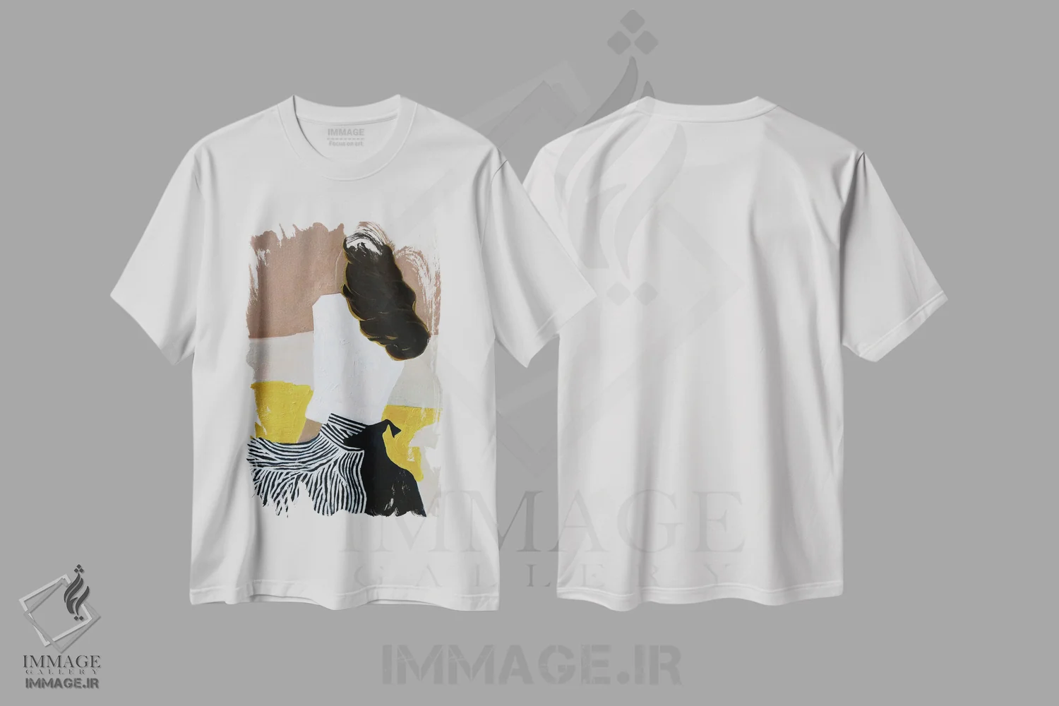 تیشرت سفید طرح دار – تیشرت هنری ,تنهایی اثر لی ژو immage.ir